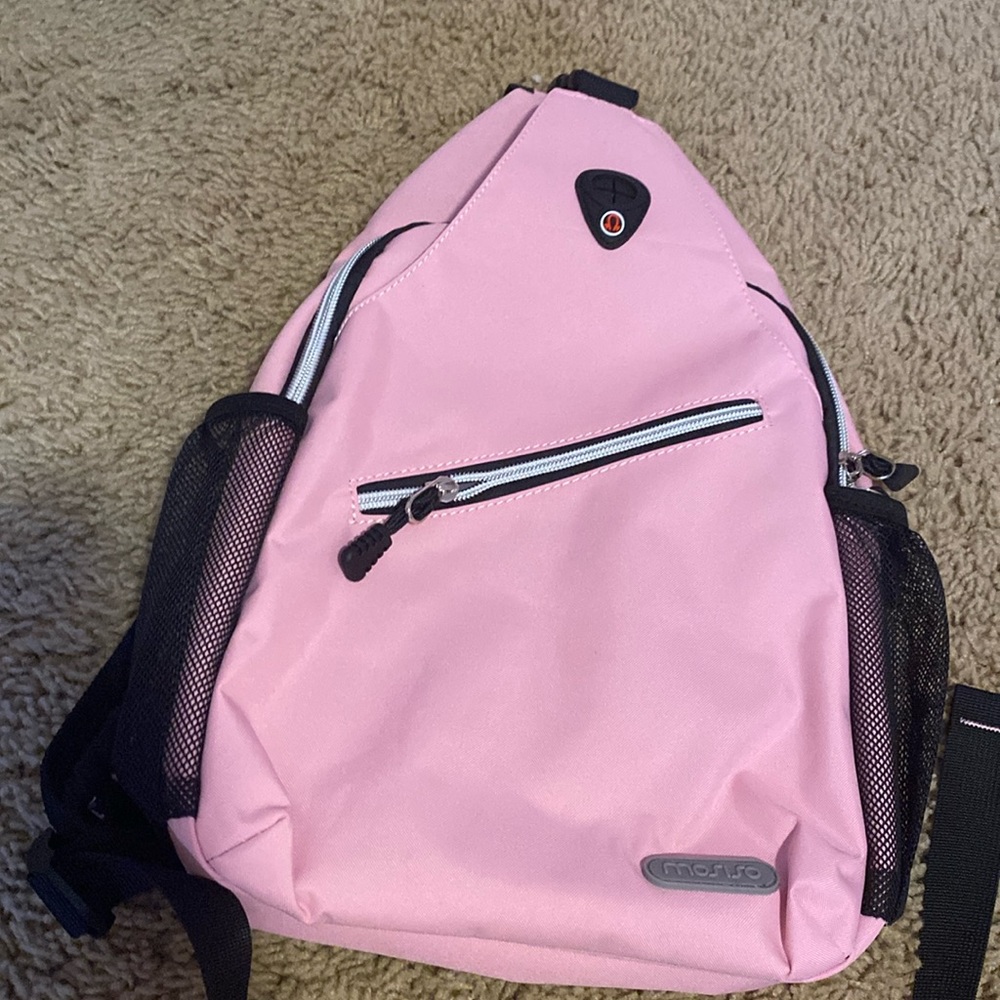 Mosiso pink sling Multi-purpose bag hiking backpack
